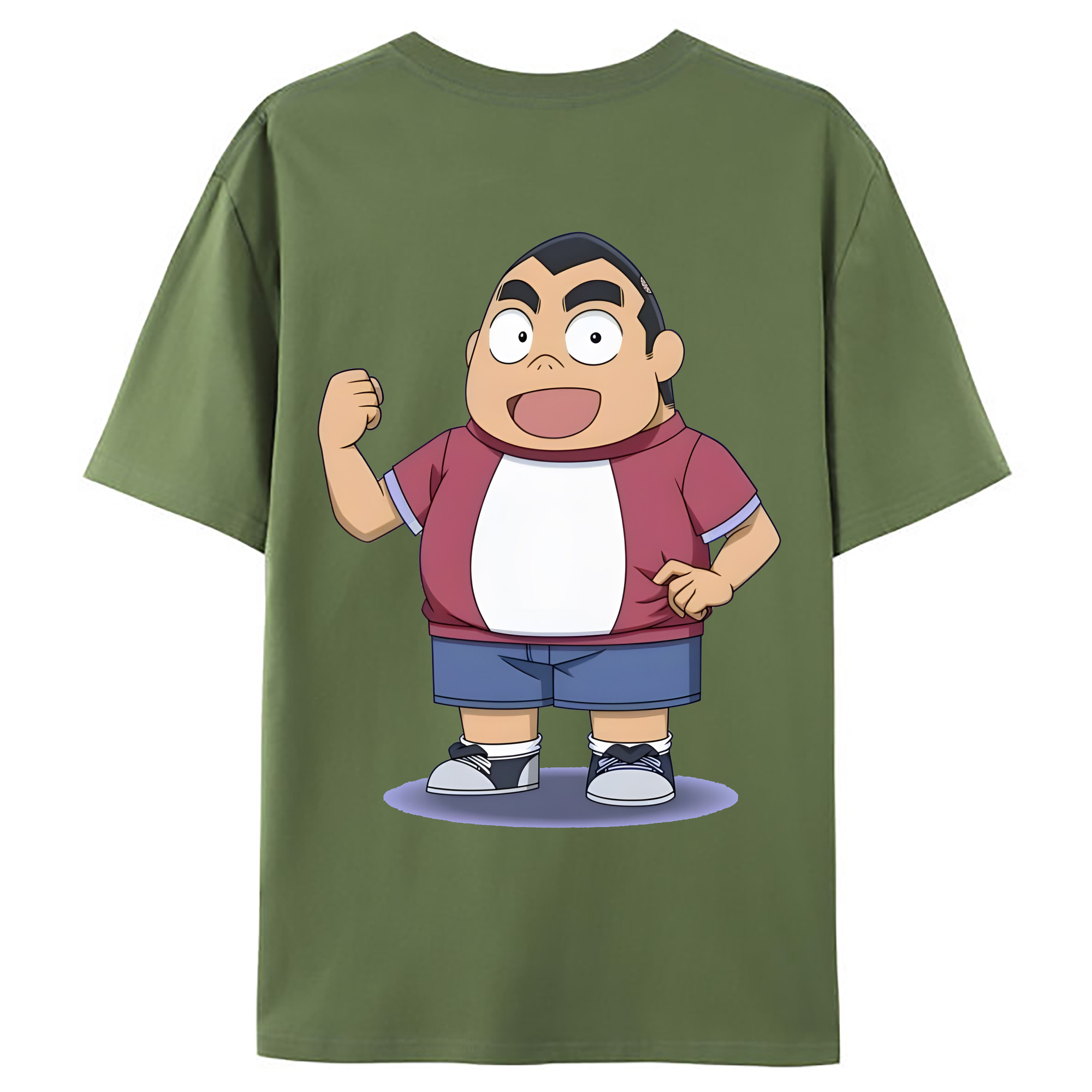 （画像用） 名探偵コナン 小嶋 元太 こじま げんた Detective Conan Kojima Genta 綿100％ メンズ半袖Tシャツ（バックプリント） 通気性